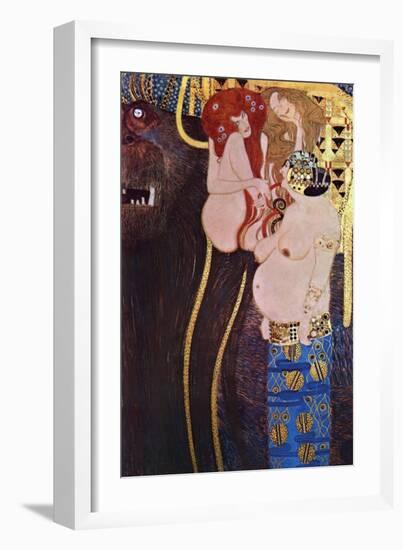 The Beethoven Frieze-Gustav Klimt-Framed Art Print