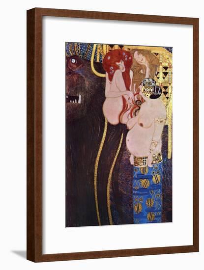 The Beethoven Frieze-Gustav Klimt-Framed Art Print