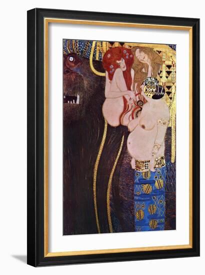 The Beethoven Frieze-Gustav Klimt-Framed Art Print