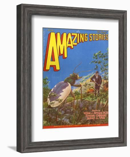 The Beetle Experiment-Frank R Paul-Framed Art Print