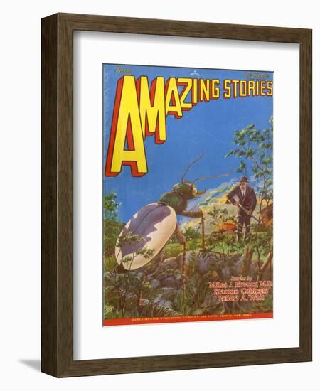 The Beetle Experiment-Frank R Paul-Framed Art Print