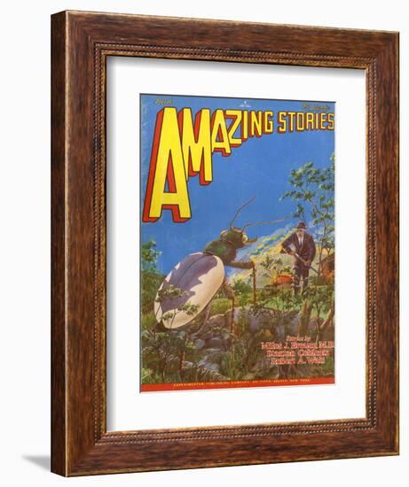 The Beetle Experiment-Frank R Paul-Framed Art Print