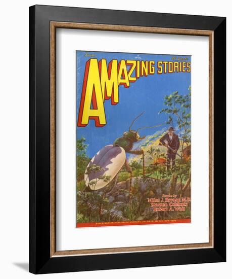 The Beetle Experiment-Frank R Paul-Framed Art Print