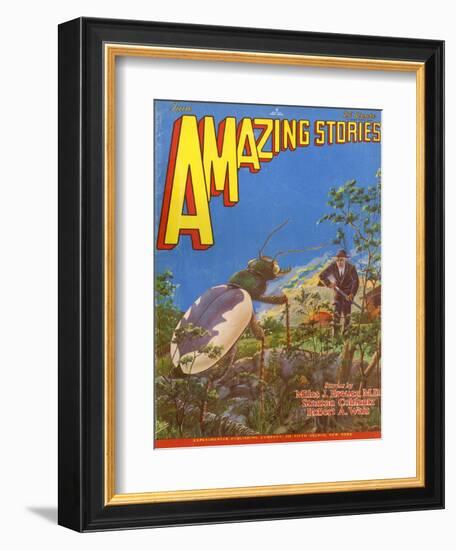 The Beetle Experiment-Frank R Paul-Framed Art Print