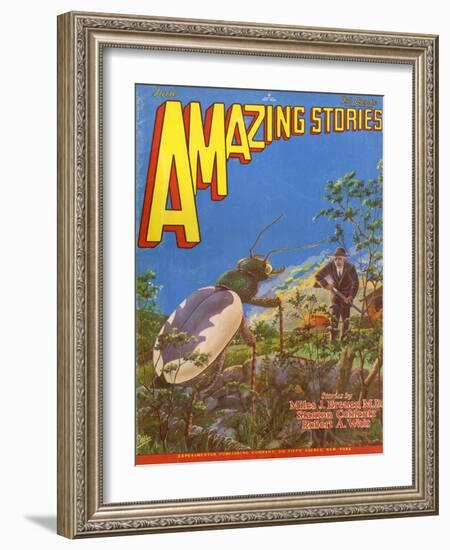 The Beetle Experiment-Frank R Paul-Framed Art Print