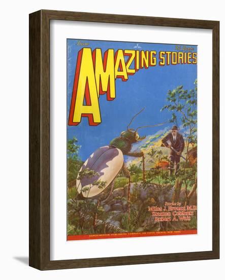 The Beetle Experiment-Frank R Paul-Framed Art Print