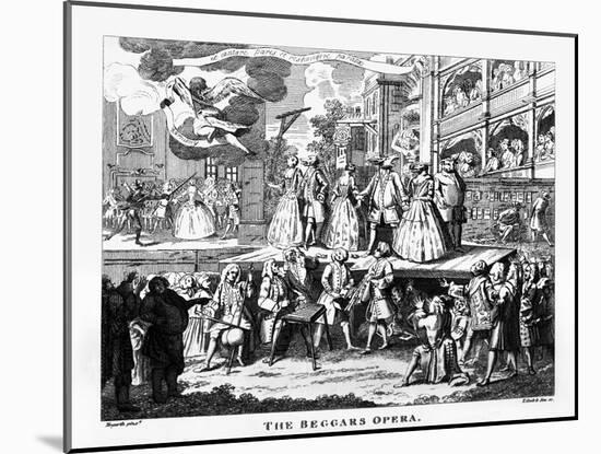 The Beggar's Opera - etching by William Hogarth-William Hogarth-Mounted Giclee Print