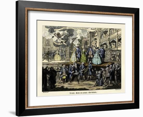 The Beggar's Opera - etching by William Hogarth-William Hogarth-Framed Giclee Print