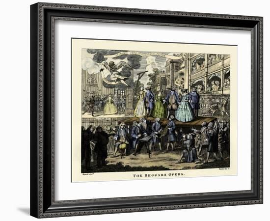 The Beggar's Opera - etching by William Hogarth-William Hogarth-Framed Giclee Print