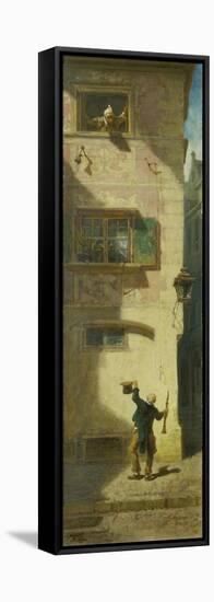 The Begging Musician, ca. 1884-Carl Spitzweg-Framed Premier Image Canvas