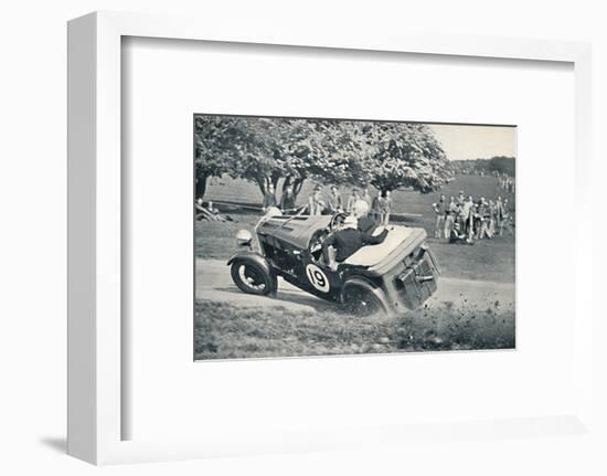 'The beginning of a spill at Donington Park', 1937-Unknown-Framed Photographic Print