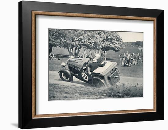 'The beginning of a spill at Donington Park', 1937-Unknown-Framed Photographic Print