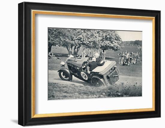 'The beginning of a spill at Donington Park', 1937-Unknown-Framed Photographic Print