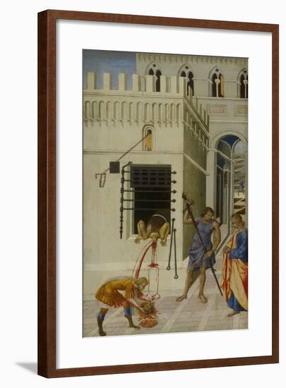 The Beheading of Saint John the Baptist, 1455-60-Giovanni di Paolo-Framed Giclee Print