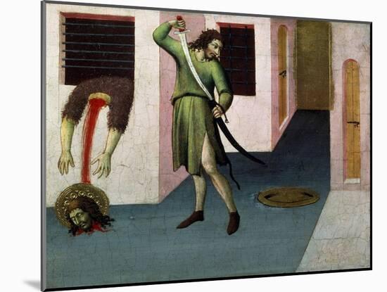 The Beheading of Saint John the Baptist, 15th Century-Sano di Pietro-Mounted Giclee Print
