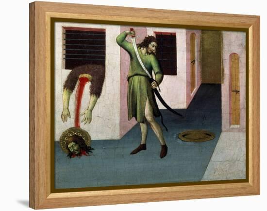 The Beheading of Saint John the Baptist, 15th Century-Sano di Pietro-Framed Premier Image Canvas