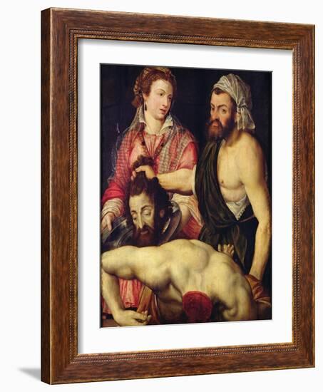 The Beheading of St. John the Baptist (Oil on Panel)-Italian School-Framed Giclee Print