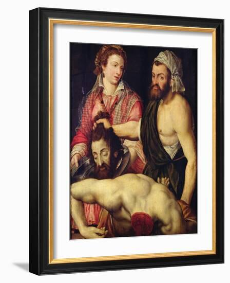 The Beheading of St. John the Baptist (Oil on Panel)-Italian School-Framed Giclee Print