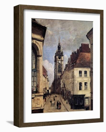 The Belfry of Douai, 1871-Jean-Baptiste-Camille Corot-Framed Giclee Print