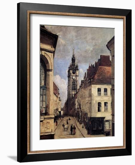 The Belfry of Douai, 1871-Jean-Baptiste-Camille Corot-Framed Giclee Print