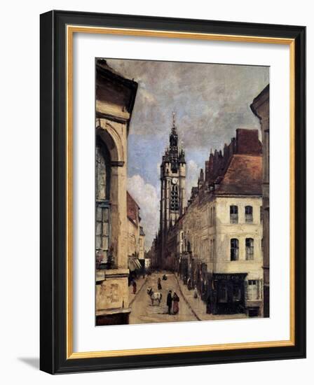 The Belfry of Douai, 1871-Jean-Baptiste-Camille Corot-Framed Giclee Print