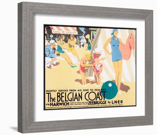 The Belgian Coast-Frank Newbould-Framed Art Print