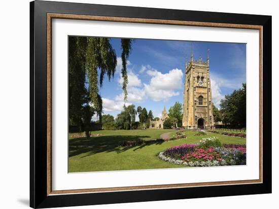 The Bell Tower and St. Lawrence's Church in Abbey Park, Evesham, Worcestershire, England-Stuart Black-Framed Photographic Print