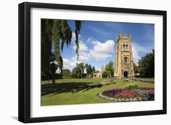 The Bell Tower and St. Lawrence's Church in Abbey Park, Evesham, Worcestershire, England-Stuart Black-Framed Photographic Print