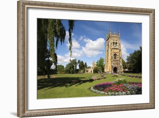 The Bell Tower and St. Lawrence's Church in Abbey Park, Evesham, Worcestershire, England-Stuart Black-Framed Photographic Print