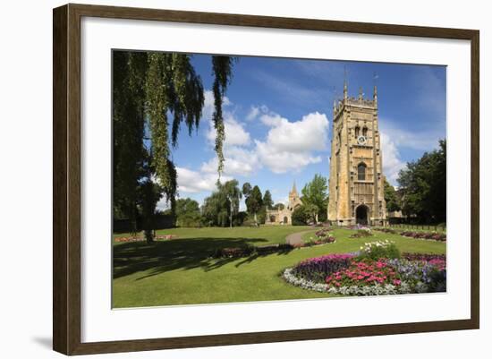 The Bell Tower and St. Lawrence's Church in Abbey Park, Evesham, Worcestershire, England-Stuart Black-Framed Photographic Print