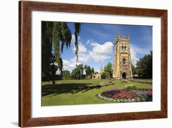 The Bell Tower and St. Lawrence's Church in Abbey Park, Evesham, Worcestershire, England-Stuart Black-Framed Photographic Print