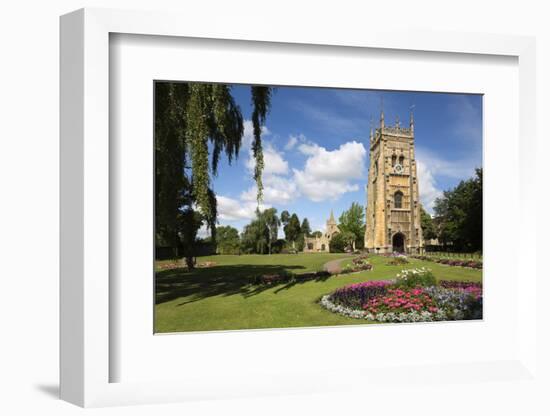 The Bell Tower and St. Lawrence's Church in Abbey Park, Evesham, Worcestershire, England-Stuart Black-Framed Photographic Print