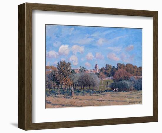 The Bell Tower at Noisy-Le-Roi, Autumn, 1874 (Oil on Canvas)-Alfred Sisley-Framed Giclee Print