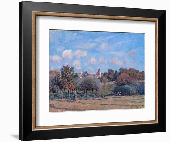 The Bell Tower at Noisy-Le-Roi, Autumn, 1874 (Oil on Canvas)-Alfred Sisley-Framed Giclee Print