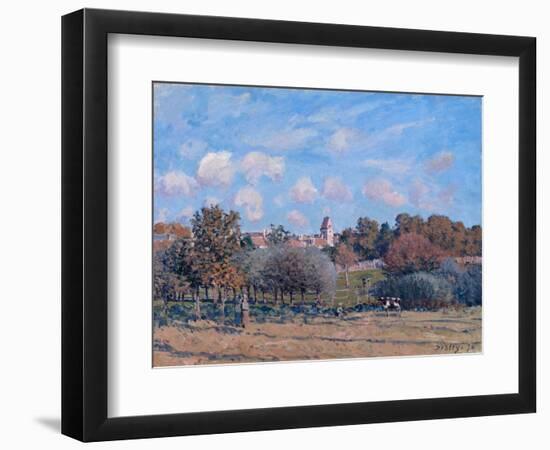 The Bell Tower at Noisy-Le-Roi, Autumn, 1874 (Oil on Canvas)-Alfred Sisley-Framed Giclee Print