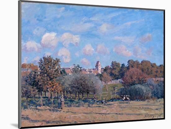 The Bell Tower at Noisy-Le-Roi, Autumn, 1874 (Oil on Canvas)-Alfred Sisley-Mounted Giclee Print