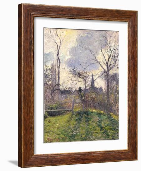 The Bell Tower of Bazincourt, 1885-Camille Pissarro-Framed Giclee Print