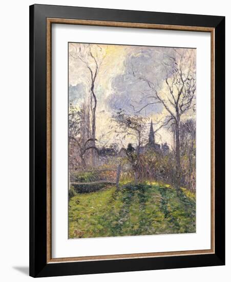 The Bell Tower of Bazincourt, 1885-Camille Pissarro-Framed Giclee Print