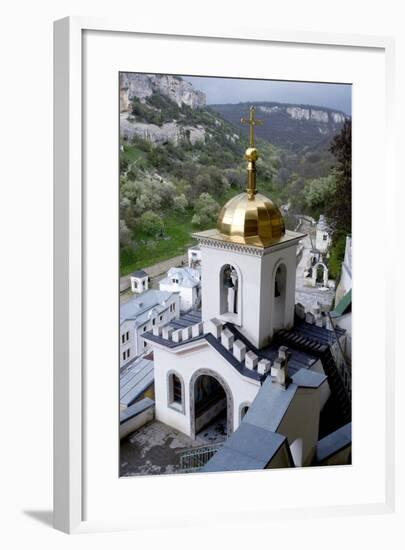 The Bell Tower of the Dormition (Assumption) Cave Monastery-null-Framed Photographic Print