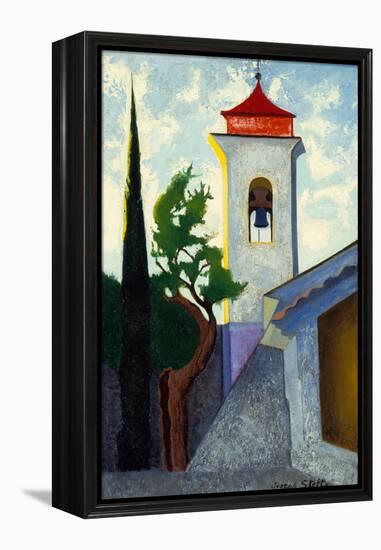 The Bell Tower oil on canvas laid on panel-Joseph Stella-Framed Premier Image Canvas