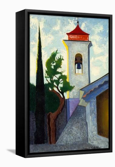 The Bell Tower oil on canvas laid on panel-Joseph Stella-Framed Premier Image Canvas