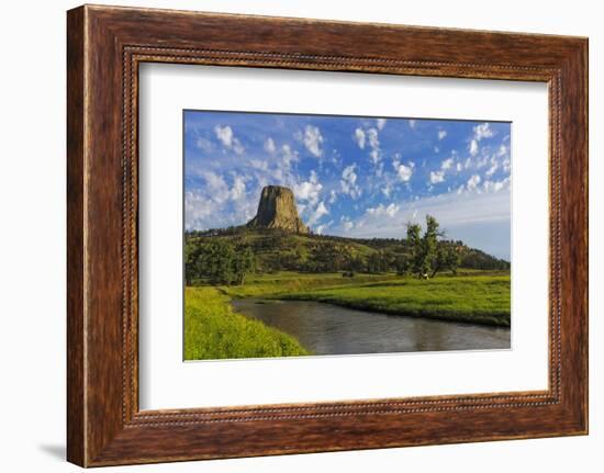 The Belle Fourche River N Devils Tower National Monument, Wyoming, Usa-Chuck Haney-Framed Photographic Print