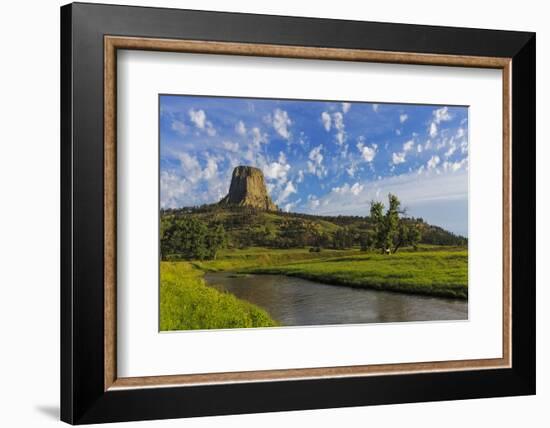 The Belle Fourche River N Devils Tower National Monument, Wyoming, Usa-Chuck Haney-Framed Photographic Print