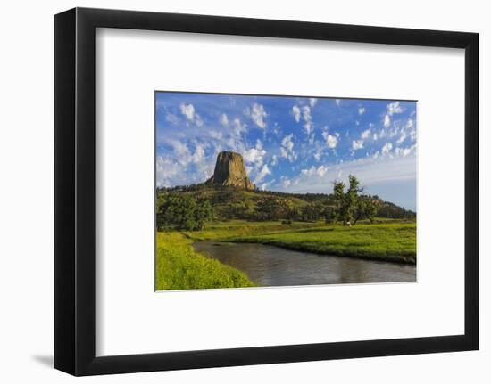 The Belle Fourche River N Devils Tower National Monument, Wyoming, Usa-Chuck Haney-Framed Photographic Print