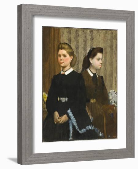 The Bellelli Sisters (Giovanna and Giuliana Bellelli), 1865-6-Edgar Degas-Framed Giclee Print