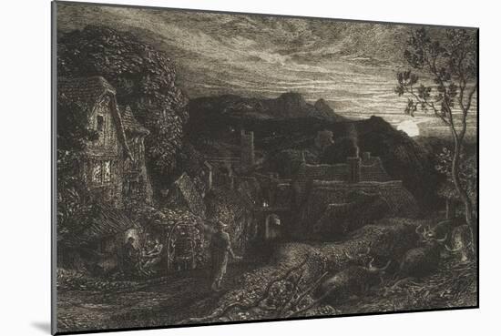 The Bellman, from the Planned Series, "The Shorter Poems of Milton", 1879, Published 1926-Samuel Palmer-Mounted Giclee Print