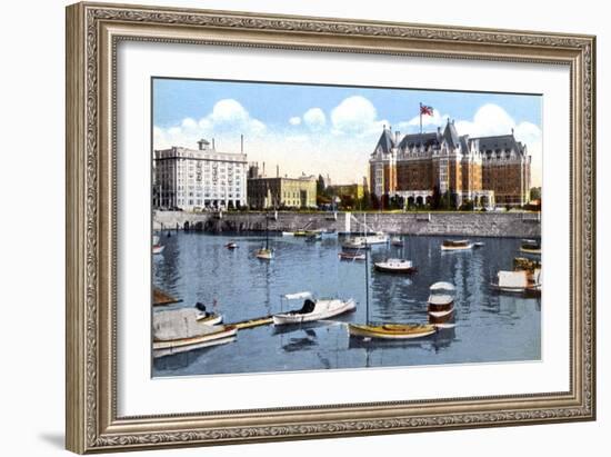 The Belmont Building, Union Club and Empress Hotel, Victoria, British Columbia, Canada, C1900s-null-Framed Giclee Print