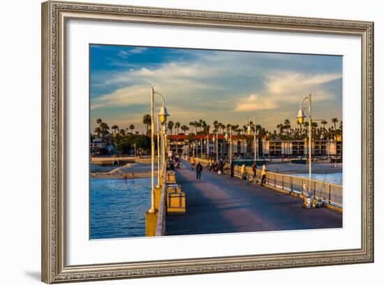 The Belmont Pier in Long Beach, California.-Jon Bilous-Framed Photographic Print