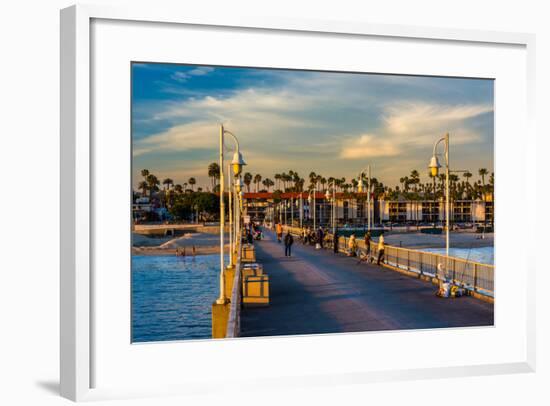 The Belmont Pier in Long Beach, California.-Jon Bilous-Framed Photographic Print