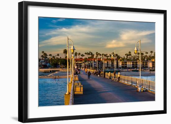 The Belmont Pier in Long Beach, California.-Jon Bilous-Framed Photographic Print